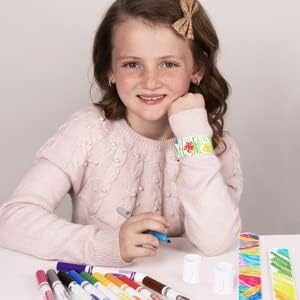 Giraffe Manufacturing 50 pcs White Slap Bracelets for Kids – Snap Wristbands for Birthday Goodie Bags, Classroom Prizes & Bulk Christmas Gifts Kids Stocking Stuffers - Party Favors for Kid