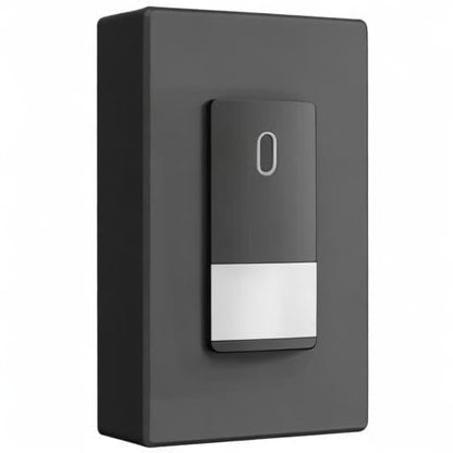 ELEGRP Occupancy Motion Sensor Light Switch, PIR Infrared Motion Activated Wall Switch, No Neutral Wire, Single Pole for CFL/LED/Incandescent Bulb, Wall Plate Included, UL Listed (1 Pack, Matte Black)