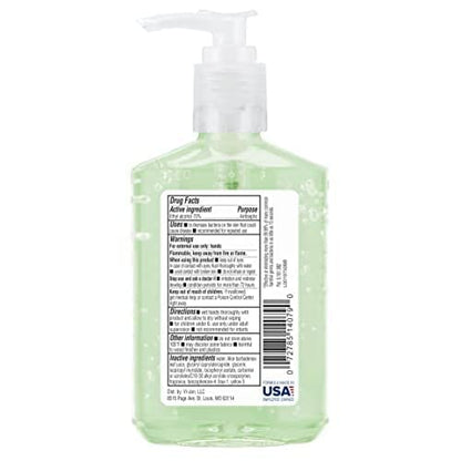 Germ-X Advanced Hand Sanitizer with Aloe and Vitamin E, 8 Fl Oz (Pack of 6), Less Drying Moisturizing Gel, No Rinse Formula, Pump Bottle