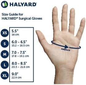 HALYARD Micro Surgical Glove, Neoprene, 5.9 mil Thick, Powder Free, Sterile, Cream