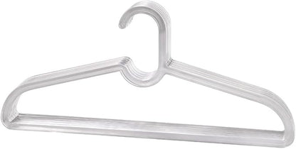 Clothes Hangers 30 Pack, 16" Heavy Duty Coat Hanger, Clear Acrylic Hangar, Non-slip Short Neck Hanger for Closet, Space Saving Slim Thin Perchas for Adult Suit, T-shirt, Jacket, Dress, Blouse Clothing