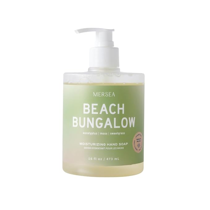 MERSEA Moisturizing Liquid Hand Soap in Large Pump Bottle, Beach Bungalow (16 fl oz)