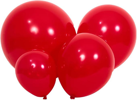 100pcs Red Balloons Latex Balloon Different Sizes 18 inch +12 inch +10 inch +5 inch for Christmas Valentine's Day Wedding Birthday Party Decoration