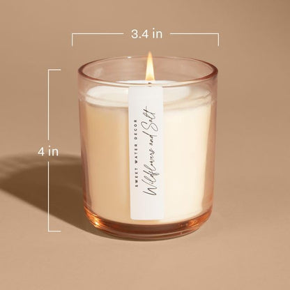 Sweet Water Decor Christmas Candle - Cinnamon, Trees, Orange, and Clove Scented Winter Candle - Christmas Soy Candles and Decor for Home - 12oz Sandstone Jar, 50+ Hour Burn Time, Made in The USA