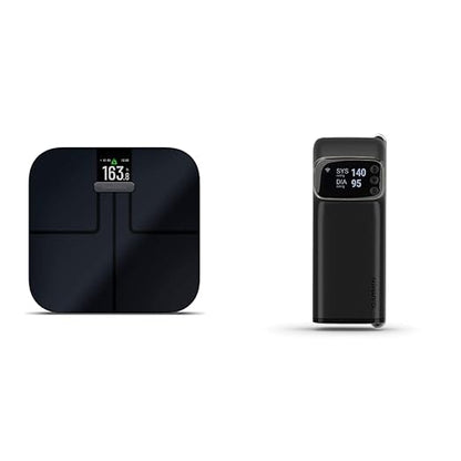 Garmin Index S2 Smart Scale (010-02294-02) and Index BPM Smart Blood Pressure Monitor Bundle
