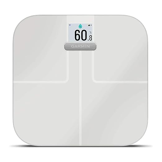 Garmin Index S2, Smart Scale with Wireless Connectivity, Measure Body Fat, Muscle, Bone Mass, Body Water% and More, White (010-02294-03)