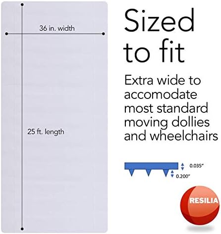 RESILIA Deep-Pile Carpet Runner - Plastic Vinyl Carpet & Rug Protector, Waterproof Clear Vinyl Floor Runners, 36 Inches Wide x 25 Feet Long, Made in The USA