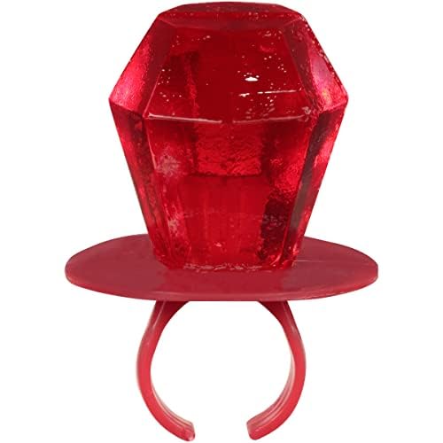 Ring Pop Red Valentine's Candy Lollipops, 30 Ct Bulk Individually Wrapped in Red Cherry Flavor, Full Size, Fun Hard Candy For Birthday Parties, Valentine's Gifts, Goodie Bags, Party Favors