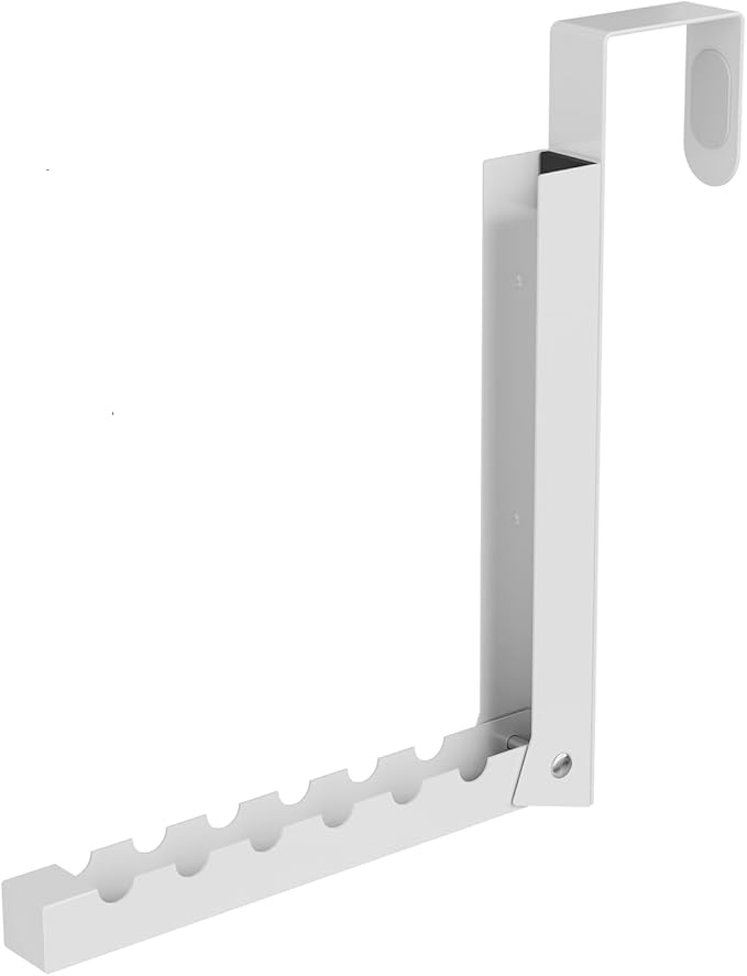Over The Door Hanger Folding Clothes Drying Rack, Folding Hanging Coat Rack for Indoor Laundry Room Compact Small Space Foldable Portable Clothing Hanger Hook Collapsible- 1 Pack（White）