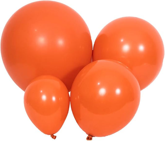 100pcs Burnt Orange Balloons 18 inch +12 inch +10 inch +5 inch Dark Orange Balloon for Thanksgiving Birthday Party Graduation Baby Shower