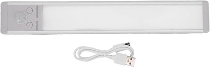 GOWENIC 9.4in Under Cabinet Lighting, Rechargeable Motion Sensor Light Indoor, Stick On Battery Operated Magnetic Closet Lights, Wireless Under Counter for Kitchen, Pantry, Stairs
