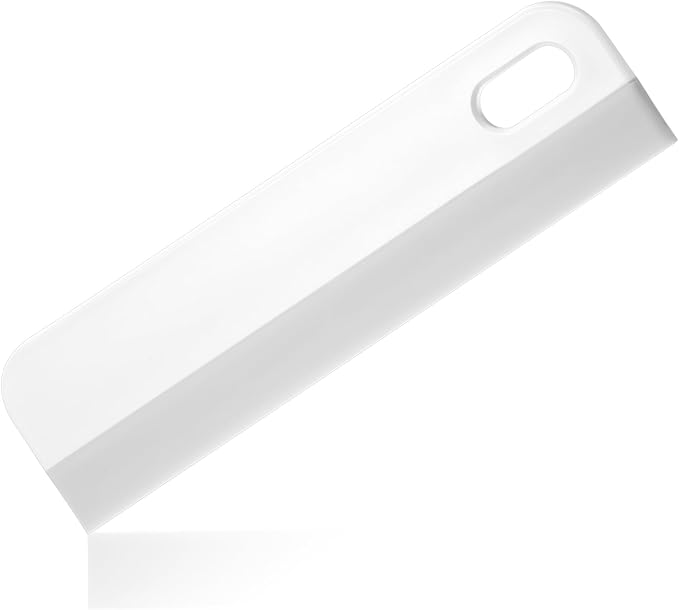 8.6" Kitchen Countertop Squeegee for Shower Small Silicone Squeegee for Glass Doors Window Cleaning Scraper for Mirror Sink Counter Bathroom, White Grey