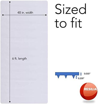 RESILIA Deep-Pile Carpet Runner - Plastic Vinyl Carpet & Rug Protector, Waterproof Clear Vinyl Floor Runners, 48 Inches Wide x 6 Feet Long, Made in The USA
