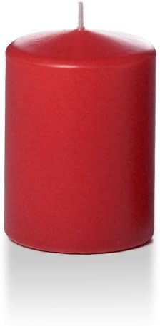 yummi 3" x 4" Ruby Red Round Pillar Candles - 3 per Pack