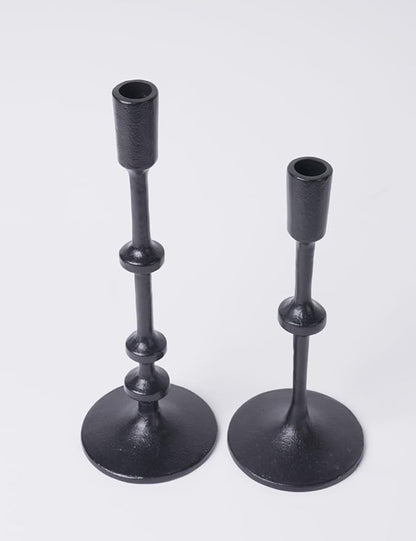 SEINHIJO Iron Taper Candle Holder Set of 2 - Decorative Tall Candle Stand, Candlestick Holder for Wedding, Dining Table, Party Decoration