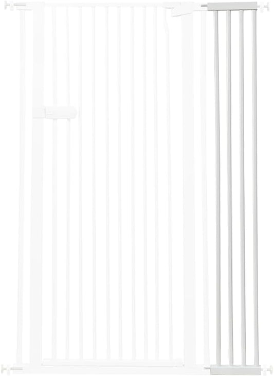 Lumizone Extra Tall Cat Gate Extension Kit 55.12" High Pressure Mounted 2025 New 8.27" Extra Wide 1.37" Gap No Drilling Tall Pet Gate for Dogs (White, 55.12" H x 8.27" W, Extension)