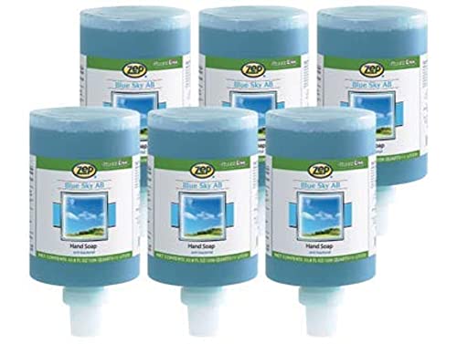 Zep Blue Sky Foaming Antibacterial Hand Soap Refill 1 Liter Case of 6 - Disinfects and Conditions Hands (332111)