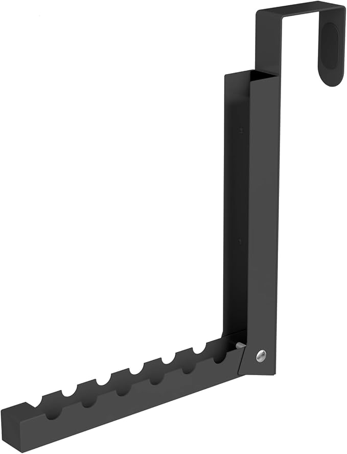 Over The Door Hanger Folding Clothes Drying Rack, Folding Hanging Coat Rack for Indoor Laundry Room Compact Small Space Foldable Portable Clothing Hanger Hook Collapsible- 1 Pack（Black）