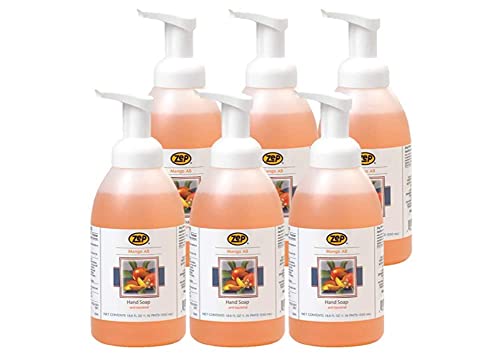 Zep Mango Foaming Antibacterial Hand Soap 550ML Case of 6 - Gentle on skin (333801)
