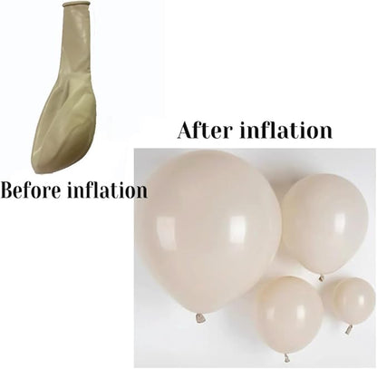154pcs Ivory White Balloons White Sand White Cream Beige Balloon for Balloons arch Different Sizes 5/10/12/18 Inch Garland Kit for Wedding Birthday Party Supplies Bridal Shower Decorations