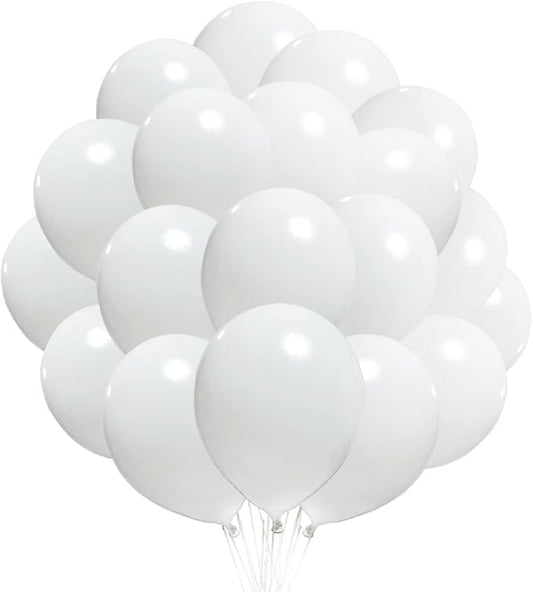 300 Pack White Balloons 12 Inch White Latex Balloons Bulk for Party Supplies and Decorations