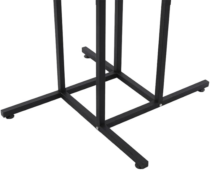 Clothing Rack - Heavy Duty 4 Way Adjustable Clothing Rack with Slanted Arms, Retail Clothing Rack Display With 2 Straight Arms and 2 Slanted Arms Perfect for Clothing Store Display (Black)