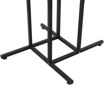Clothing Rack - Heavy Duty 4 Way Adjustable Clothing Rack with Slanted Arms, Retail Clothing Rack Display With 2 Straight Arms and 2 Slanted Arms Perfect for Clothing Store Display (Black)