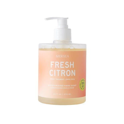 MERSEA Moisturizing Liquid Hand Soap in Large Pump Bottle, Fresh Citron (16 fl oz)