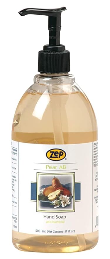 Zep Pear Antibacterial Hand Soap 500ML Case of 12 - Disinfects and Conditions your hands (333901)