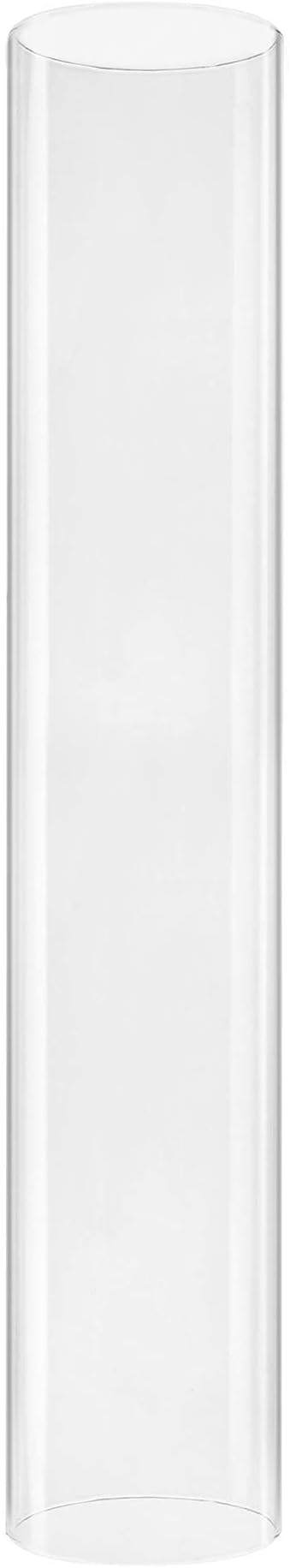 CYS EXCEL D-3" H-16 Glass Open Ended Hurricane Candleholder Bottomless Cylinder Sleeve Clear Chimney Shade Tube Cover, 1 Piece