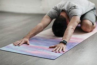YOGA DESIGN LAB | The Combo Yoga Mat | 2-in-1 Mat+Towel | Eco Luxury | Ideal for Hot Yoga, Power, Bikram, Ashtanga, Sweat | Studio Quality | Includes Carrying Strap!
