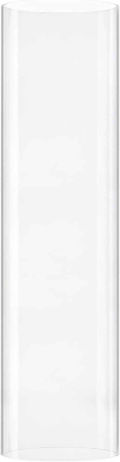 CYS EXCEL D-6" H-24 Glass Open Ended Hurricane Candleholder Bottomless Cylinder Sleeve Clear Chimney Shade Tube Cover, 1 Piece