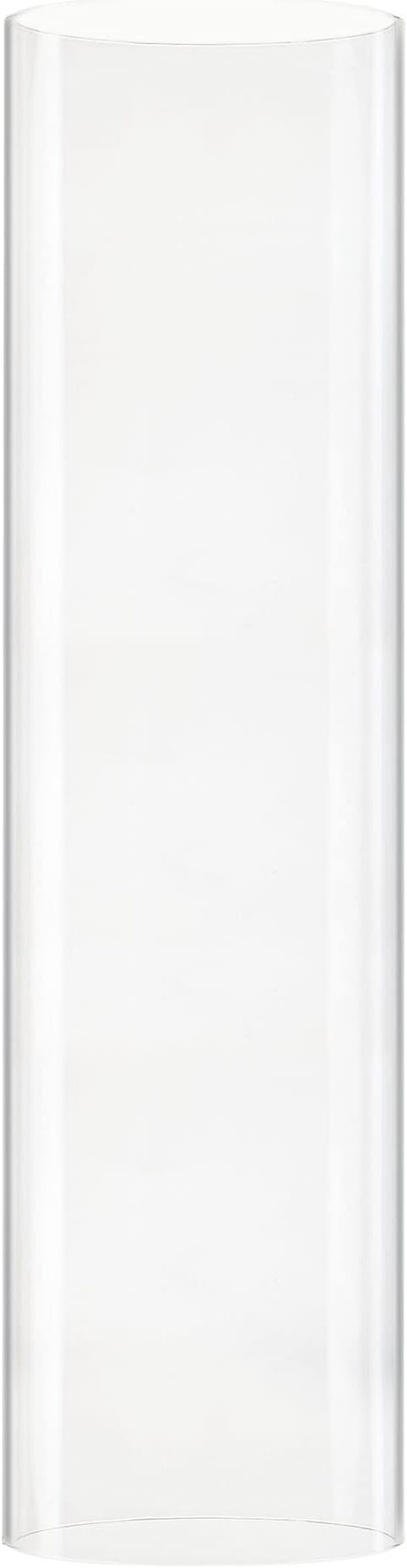 CYS EXCEL D-6" H-24 Glass Open Ended Hurricane Candleholder Bottomless Cylinder Sleeve Clear Chimney Shade Tube Cover, 1 Piece