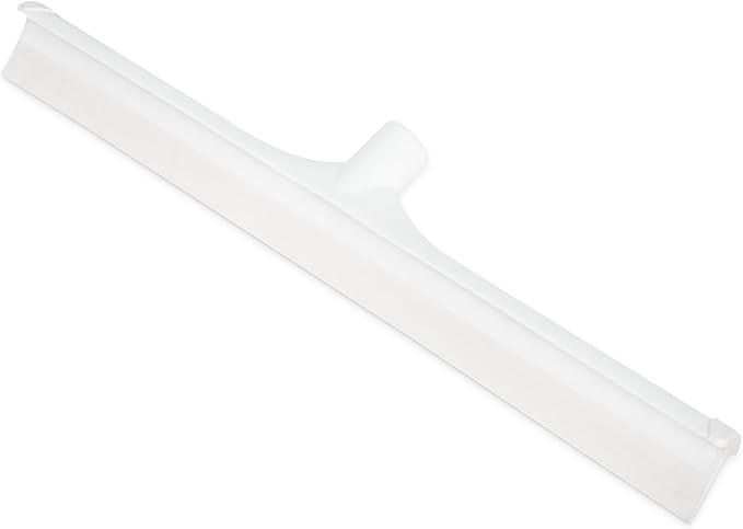 SPARTA 3656702 Plastic Floor Squeegee, Shower Squeegee, Heavy Duty Squeegee With Rubber Blade For Windows, Glass, Shower Doors, Floors, Windshields, 20 Inches, White, (Pack of 6)