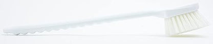 SPARTA Plastic Large Scrub Brush, Kitchen and Utility Brush with Long Handle for Cleaning, 20 Inches, White (Pack of 2)