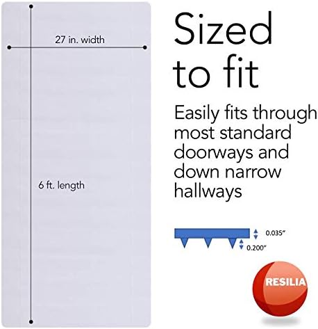 RESILIA Deep-Pile Carpet Runner - Plastic Vinyl Carpet & Rug Protector, Waterproof Clear Vinyl Floor Runners, 27 Inches Wide x 12 Feet Long, Made in The USA
