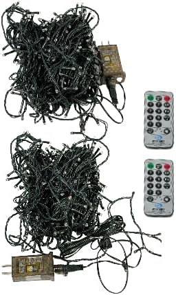 OZS 2PK 400LED Christmas Voice Control String Lights Red & White