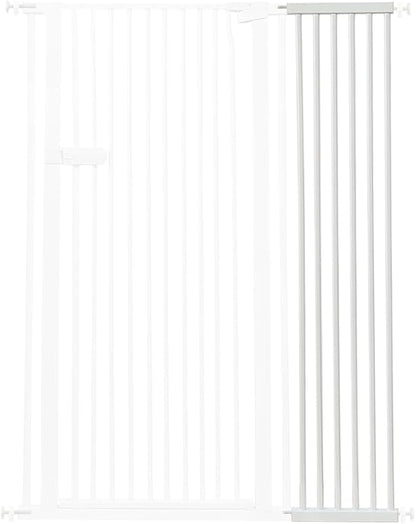 Lumizone Extra Tall Cat Gate Extension Kit 61.02" High Pressure Mounted 2025 New 12.60" Extra Wide 1.37" Gap No Drilling Tall Pet Gate for Dogs (White, 61.02" H x 12.60" W, Extension)