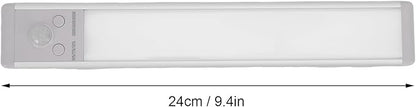 FTVOGUE 9.4in LED Motion Sensor Light Indoor Rechargeable Under Cabinet Lighting with 3 Color Temperatures 120 Wide Angle Sensor for Kitchen Closet Garage