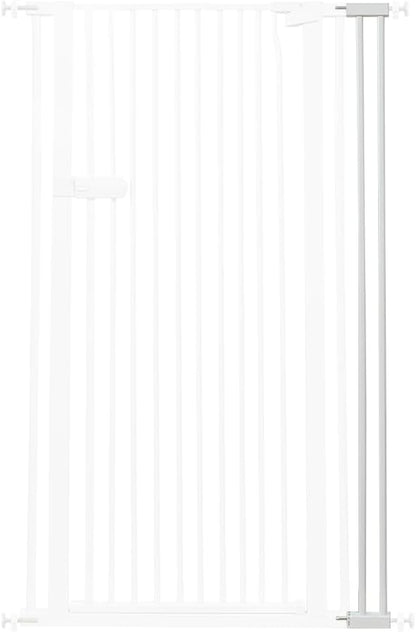 Lumizone Extra Tall Cat Gate Extension Kit 61.02" High Pressure Mounted 2025 New 4.13" Extra Wide 1.37" Gap No Drilling Tall Pet Gate for Dogs (White, 61.02" H x 4.13" W, Extension)
