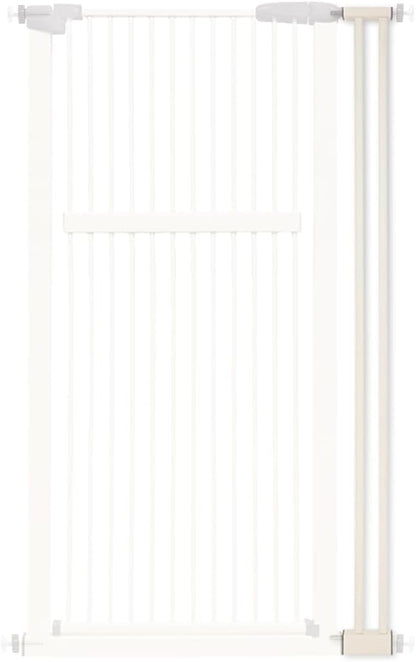 Lumizone Extra Tall Pet Gate 55.12" High Pressure Mounted 4.13" Wide Extension kit 1.37" Gap (4.13" W, Cream White)
