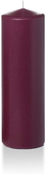 yummi 2.25" x 7" Magenta Slim Pillar Candles - 8 Candles - 55 Hours