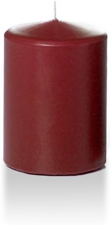 yummi 3" x 4" Burgundy Round Pillar Candles - 3 per Pack