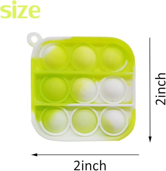 30 Pcs Mini Pop Bubble Fidget Sensory Toys for Party Favors, Pop Keychain Bulk for Classroom Prizes, Easter Basket Stuffers Christmas Valentine Gifts for Kids Students