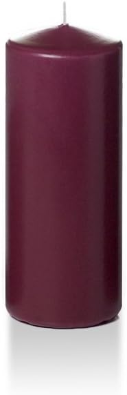 yummi 2.25" x 5" Magenta Slim Round Pillar Candles - 4 per Pack