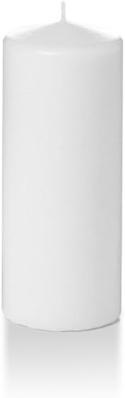 yummi 2.25" x 5" White Slim Round Pillar Candles - 4 per Pack