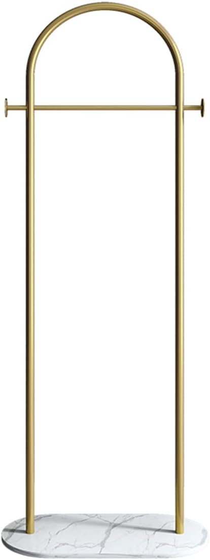 Gold Clothing Rack, Small Clothes Rack with Marble Base, Heavy-duty Coat Racks Freestanding for Boutiques,Modern garment racks for hanging clothes,Can Hang Jacket Garment, Hat, Scarf 20.5" W