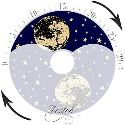 JUSTIME 14 Inch Exclusive Solid Oak Wood Non-Ticking Sweep Mechanical Specialty Moon Phase Moving Dial Wall Clock, Gift, Home Décor