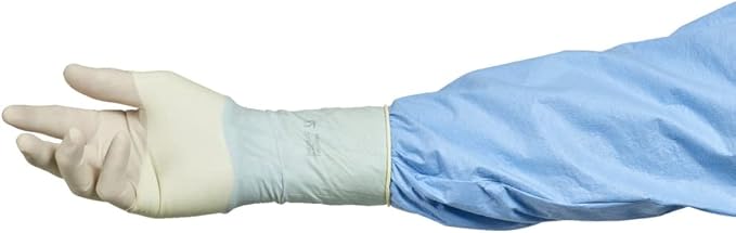 HALYARD Micro Surgical Glove, Neoprene, 5.9 mil Thick, Powder Free, Sterile, Cream
