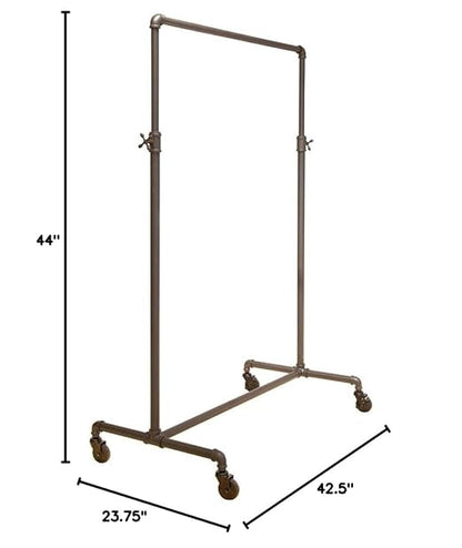 Adjustable Rolling Rack – Econoco Vintage Pipeline 2 Way Ballet Clothes Hanging Fixture